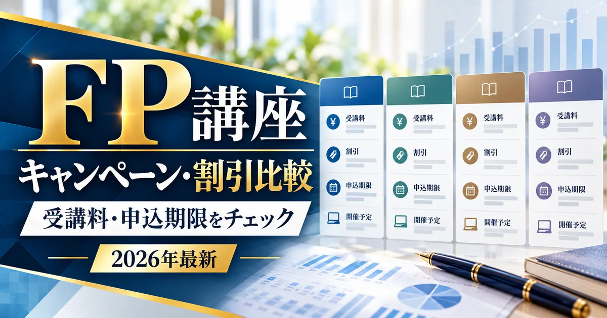 ファイナンシャルプランナー通信講座の割引・キャンペーン情報最新版